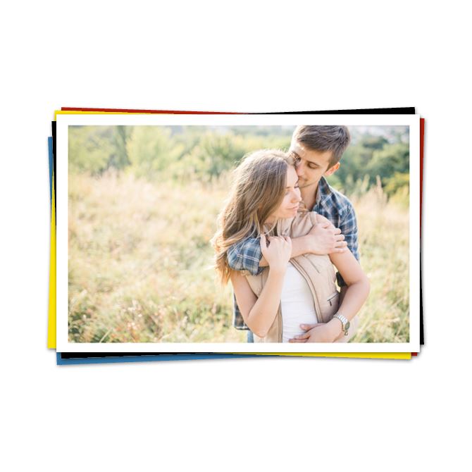 Photo cards with text Rectangular fields horizontal