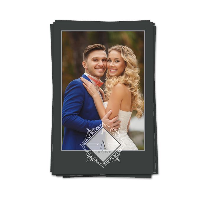 Photo cards with text Translucent pattern