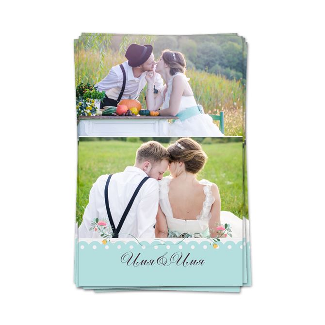 Photo cards with text Rectangular Tender love