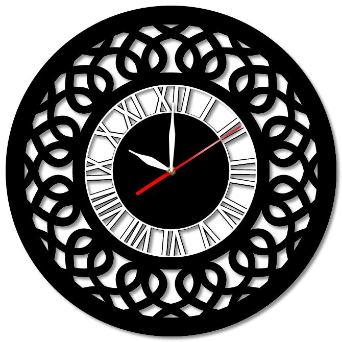 Wall clock Large ornament and white insert