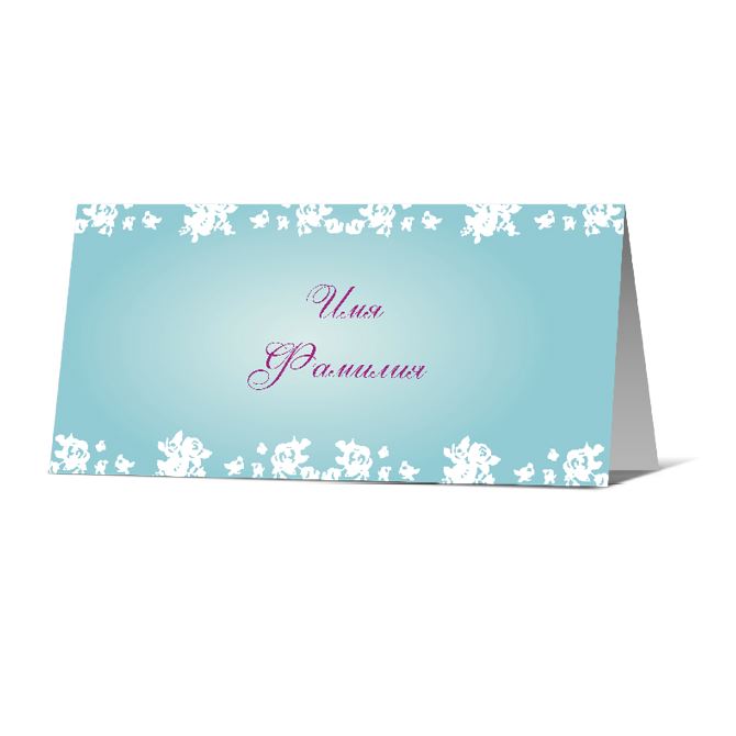 Guest seating cards Pastel flowers