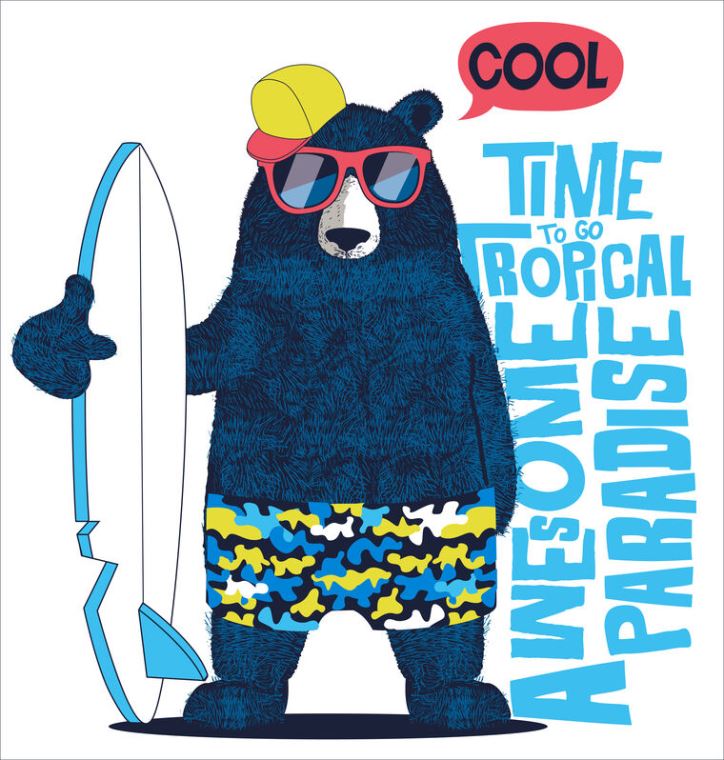 Картины Bear-surfer