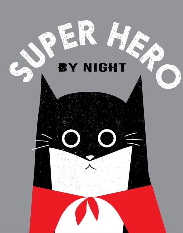 Картины Cat-super hero