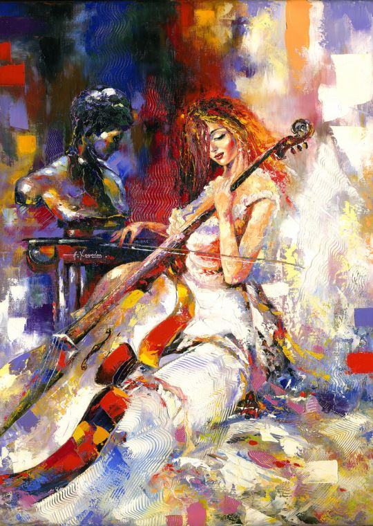 Картины Girl and cello