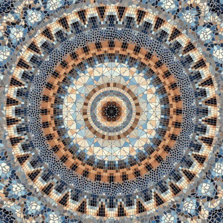 Фотообои Round mosaic pattern