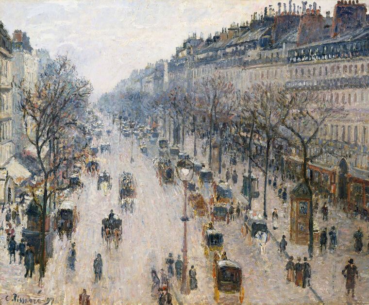 Paintings A series of town Camille Pissarro _1