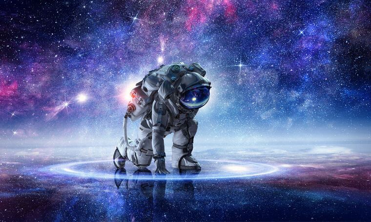 Картины Astronaut and the star sky