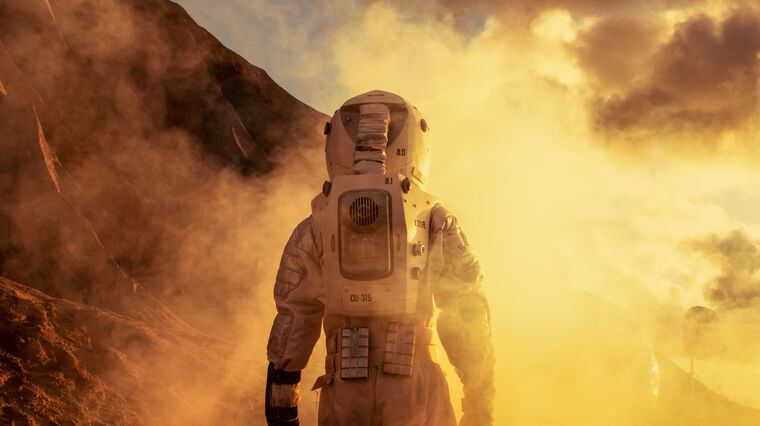 Картины An astronaut on Mars