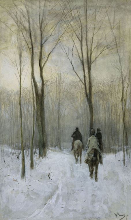 Картины Riders in the snow (Anton Mauve)