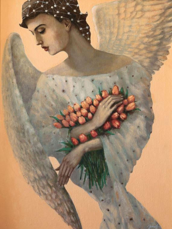 Картины Angel with bouquet
