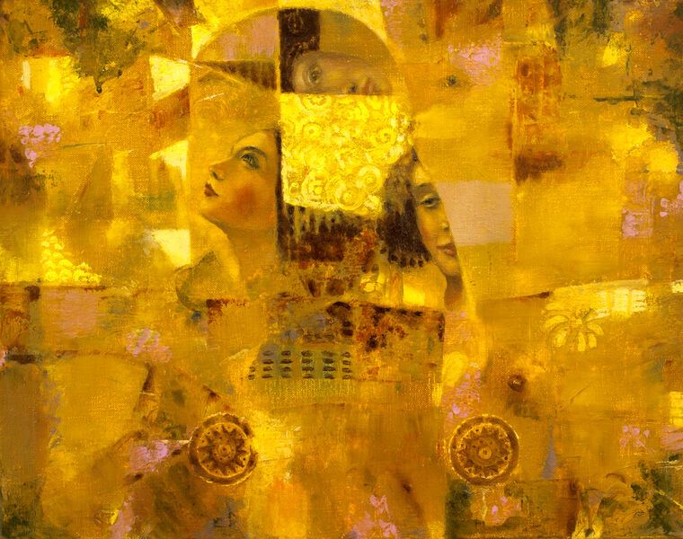 Картины Art people on a gold background