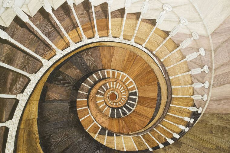 Картины Abstract spiral staircase