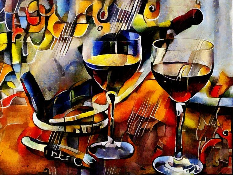 Картины Wine cubism