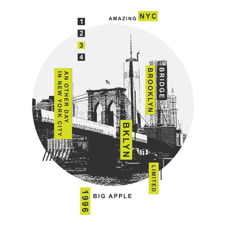 Картины Brooklyn typography