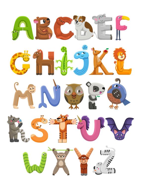 Картины Alphabet funny animals