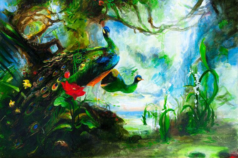 Картины Art with peacocks