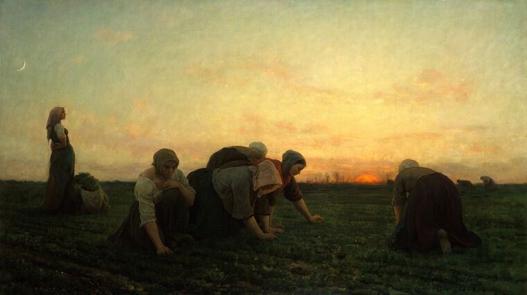 Картины Weeding (Jules Breton)