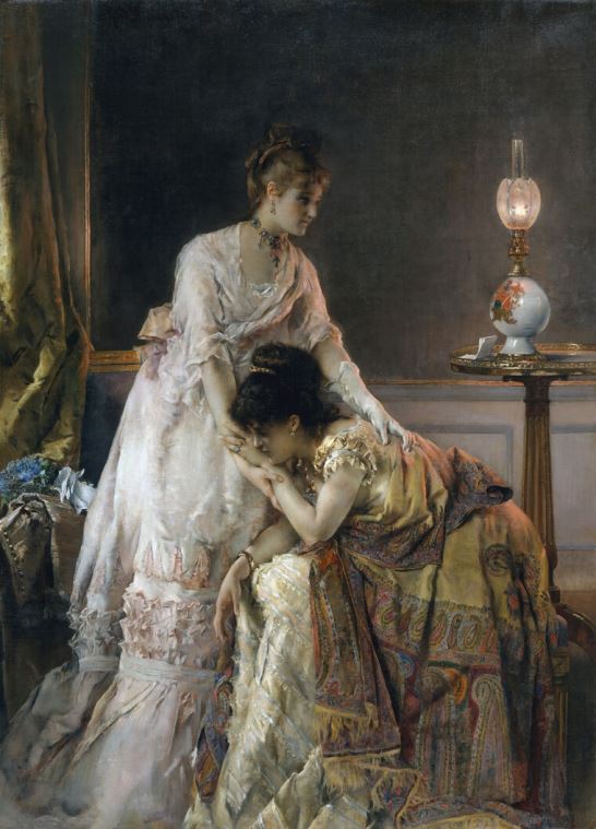 Картины After the ball (Alfred Stevens)