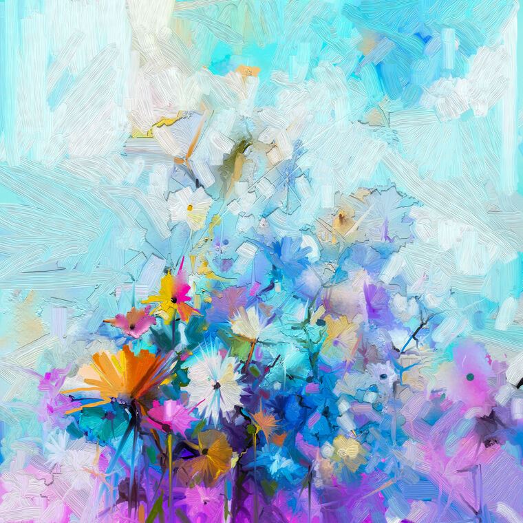 Картины Abstract painting bouquet