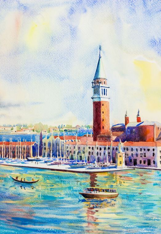 Paintings Sea view with the island of San Giorgio Maggiore, Venice