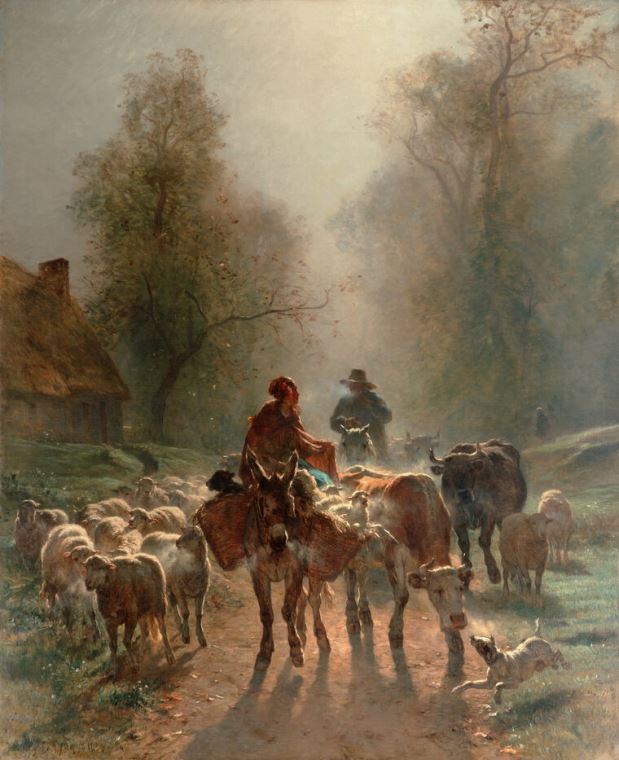 Картины Departure to the market (constant Troyon)