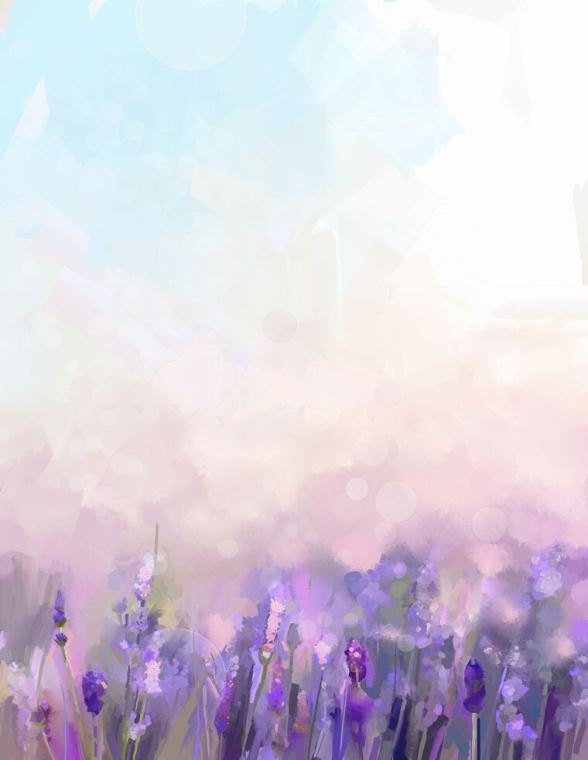 Paintings A field of purple flowers