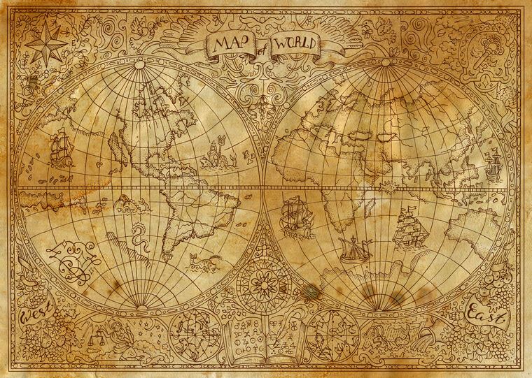 Репродукции картин Vintage ancient map