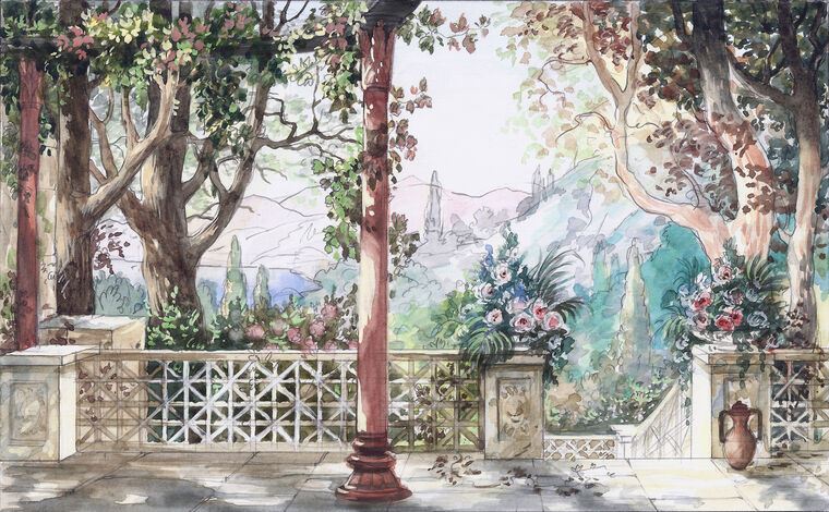 Репродукции картин Sketch a landscape and flowers