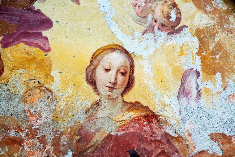 Paintings Detail of an old fresco