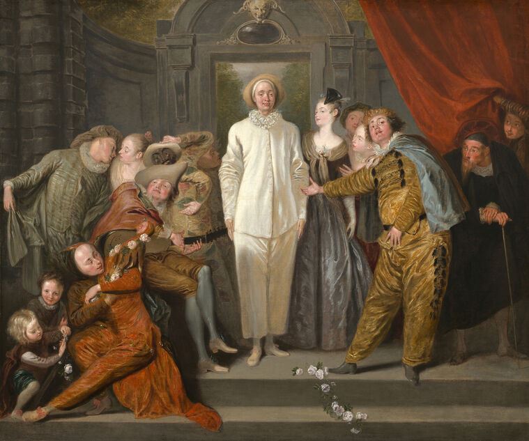 Картины The Italian Comedians (Antoine Watteau)