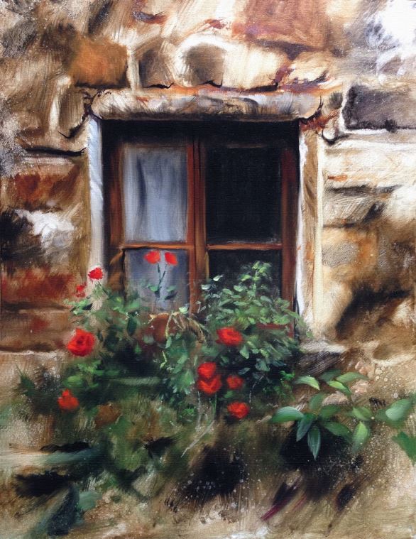 Картины Picturesque window with flowers
