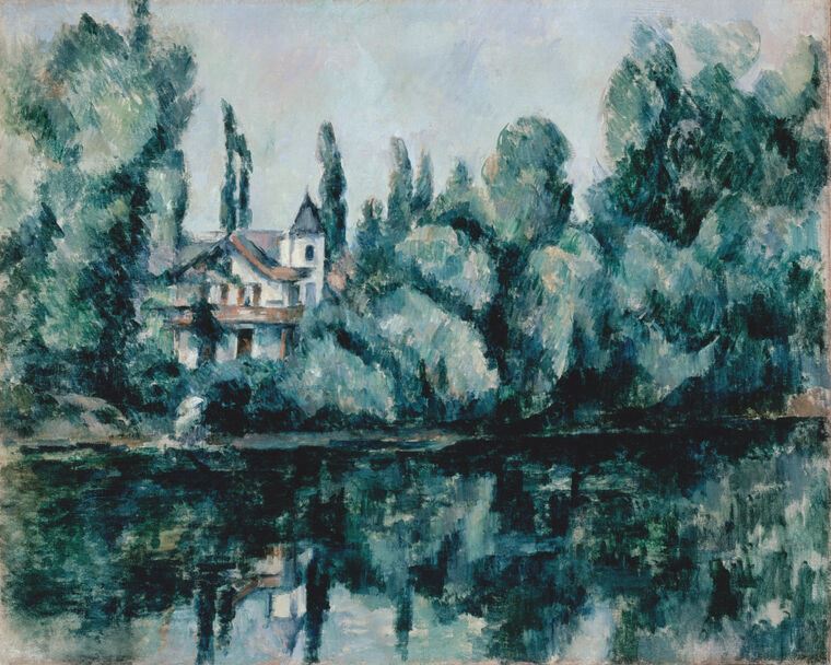 Картины The banks of the Marne (Villa on the Bank of the river) (Paul Cezanne)