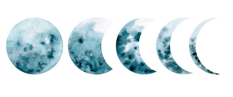 Репродукции картин Watercolor moon phase