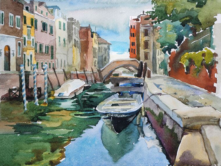 Картины Venetian canal