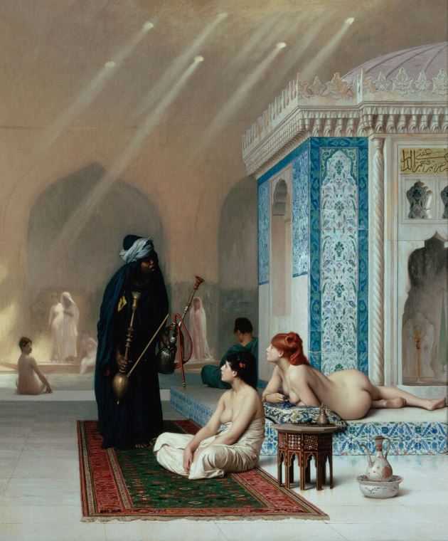 Картины Pool in a harem (Jean-Leon Gerome)