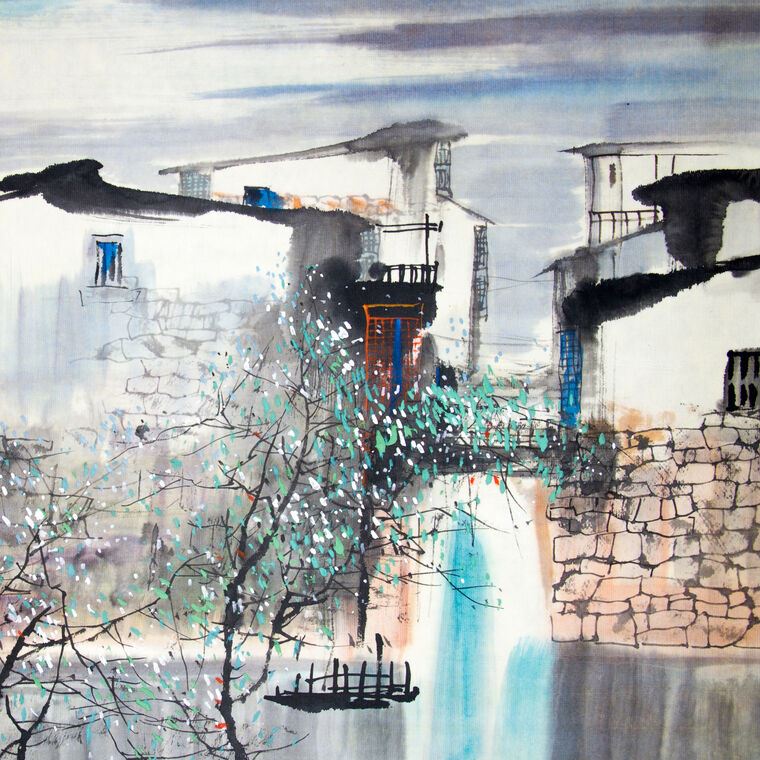 Reproduction paintings Series city on воде_2