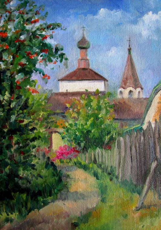 Репродукции картин A series of picturesque views of the house and храм_4