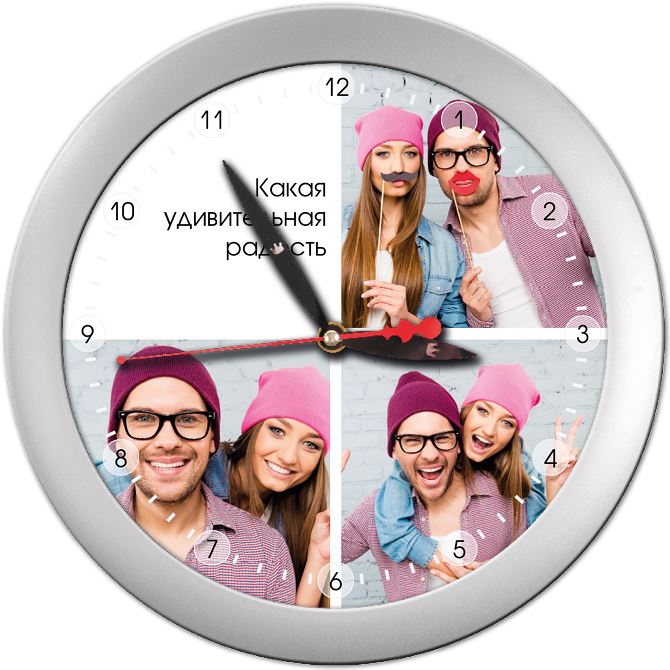 Wall clock with photo