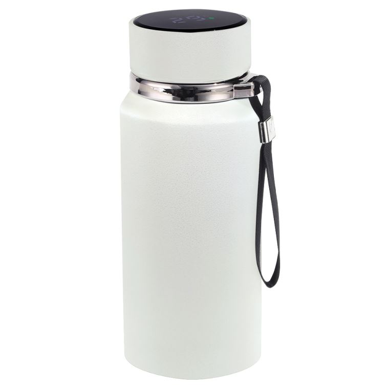 Термосы с логотипом Henzo с дисплеем и инфьюзером, стальной, 600 мл