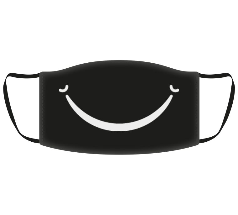 Face Masks Smiley face on a black background