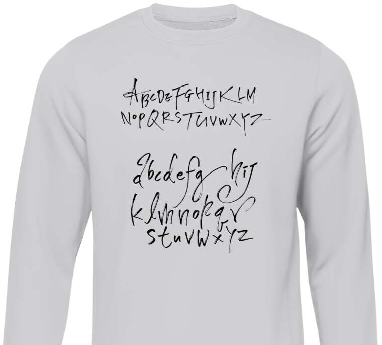 Sweatshirts Alphabet calligraphy