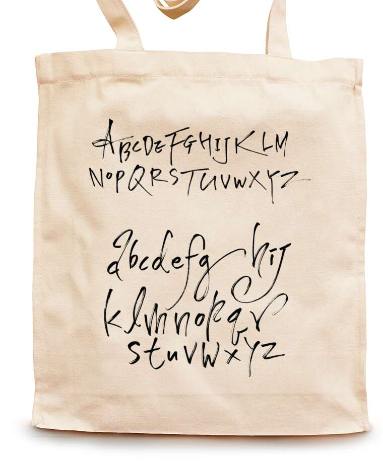 Shopping bags Alphabet calligraphy