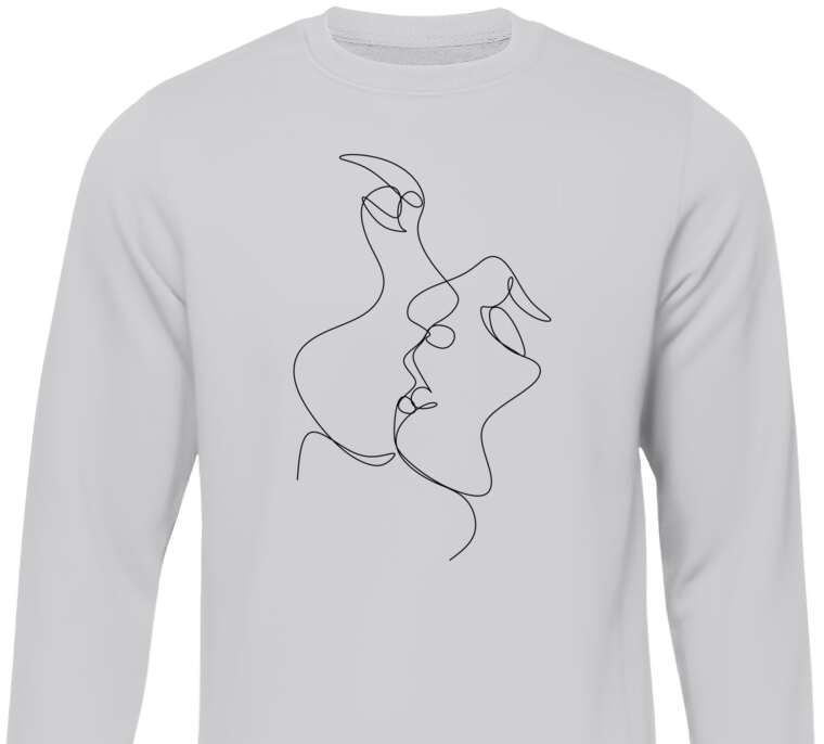 Sweatshirts Kiss Calligraphy
