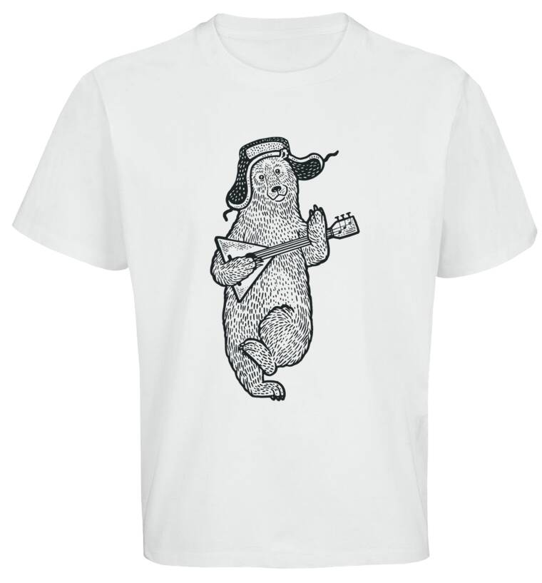 Майки, футболки оверсайз Bear with a balalaika Майки, футболки оверсайз Bear with a balalaika