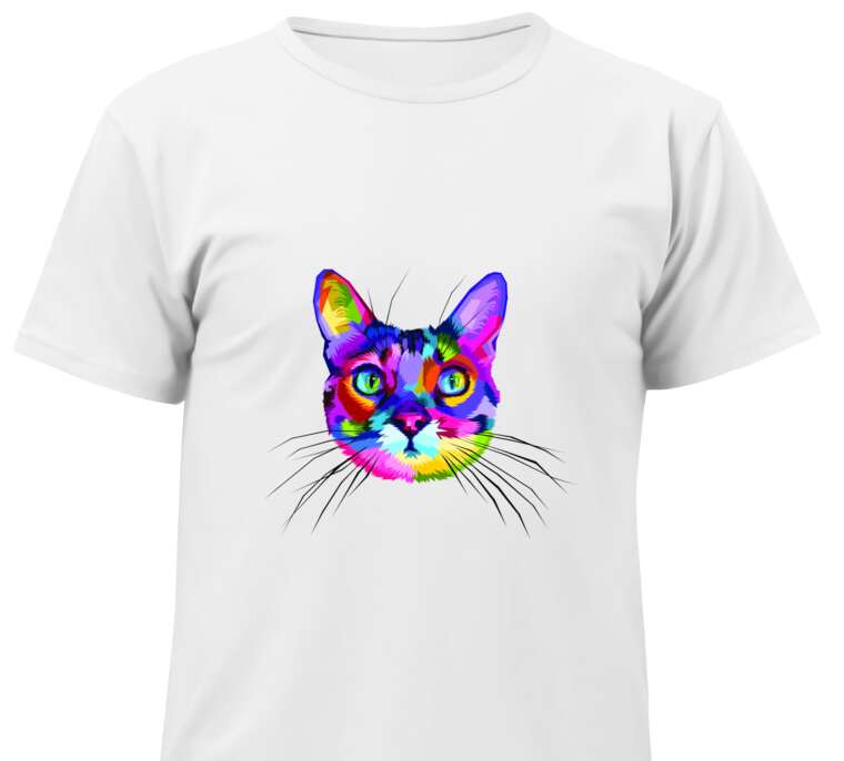 Майки, футболки детские Радужный кот