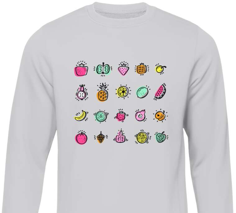 Sweatshirts Hand drawn fruit
