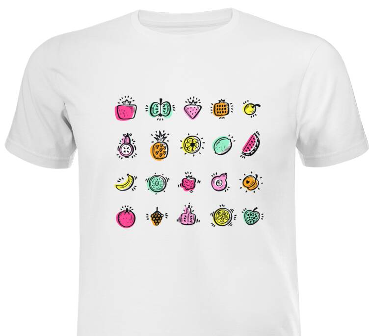 T-shirts, T-shirts in large sizes Hand drawn fruit T-shirts, T-shirts in large sizes Hand drawn fruit