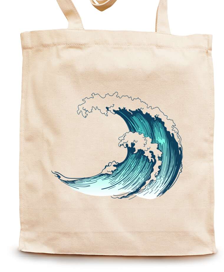 Shopping bags Sea wave