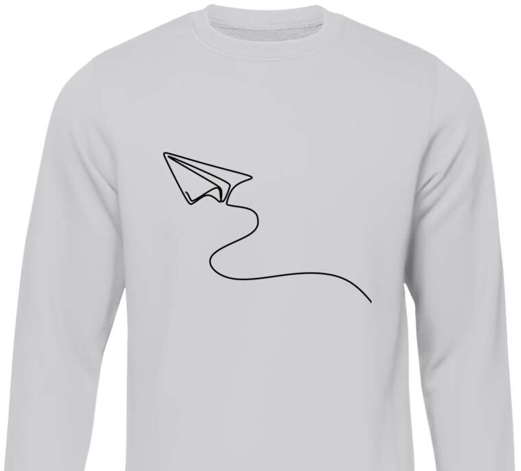 Sweatshirts Hand drawn paper airplane