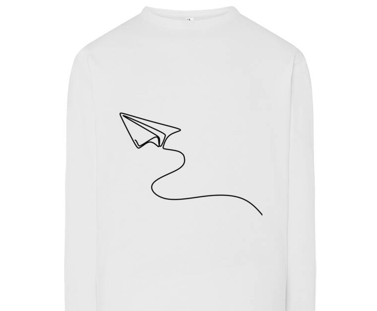 Лонгсливы Hand drawn paper airplane